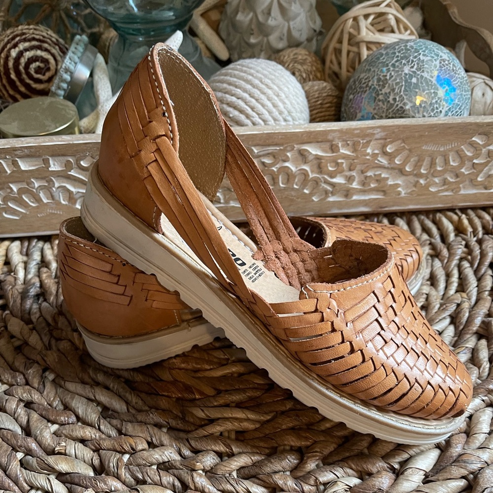 Genuine Mexican Leather Slip On Huarache